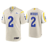 Men Los Angeles Rams #2 Robert Woods Bone Game Jersey