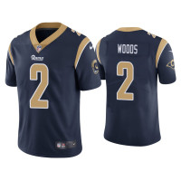 Men Los Angeles Rams #2 Robert Woods Vapor Limited Navy Jersey