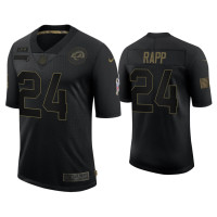 Men Los Angeles Rams #24 Taylor Rapp Black 2020 Salute to Service Limited Jersey