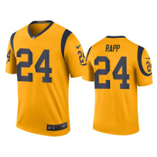 Men Los Angeles Rams #24 Taylor Rapp Gold NFL Draft Color Rush Legend Jersey