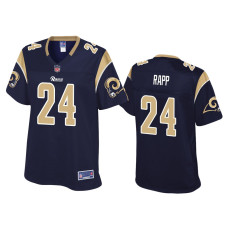 Women Los Angeles Rams #24 Taylor Rapp Navy Pro Line Jersey