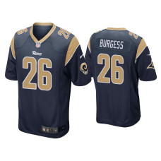 Men Los Angeles Rams #26 Terrell Burgess Navy Game Jersey