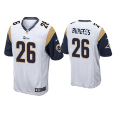 Men Los Angeles Rams #26 Terrell Burgess White Game Jersey