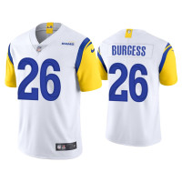 Men Los Angeles Rams #26 Terrell Burgess Vapor Limited White Jersey