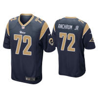 Men Los Angeles Rams #72 Tremayne Anchrum Jr. Navy Game Jersey