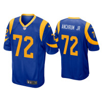 Men Los Angeles Rams #72 Tremayne Anchrum Jr. Royal Game Jersey