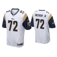 Men Los Angeles Rams #72 Tremayne Anchrum Jr. White Game Jersey