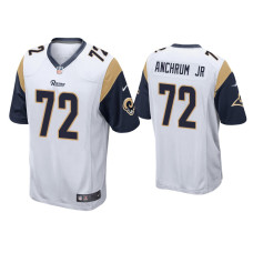 Men Los Angeles Rams #72 Tremayne Anchrum Jr. White Game Jersey