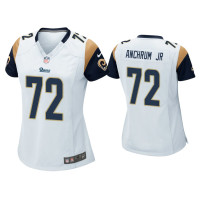 Women Los Angeles Rams #72 Tremayne Anchrum Jr. White Game Jersey