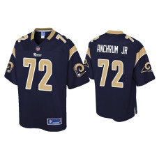 Men Los Angeles Rams #72 Tremayne Anchrum Jr. Navy Pro Line Jersey