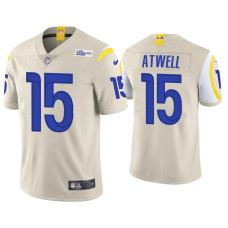 Men Los Angeles Rams #15 Tutu Atwell Vapor Limited Bone Jersey