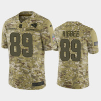 Men Los Angeles Rams #89 Tyler Higbee Nike Salute to Service Limited Jersey - Camo