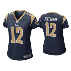 Men Los Angeles Rams #12 Van Jefferson Navy 2020 NFL Draft Game Jersey