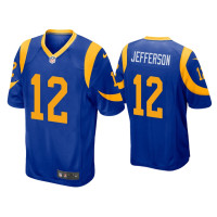 Men Los Angeles Rams #12 Van Jefferson Royal 2020 NFL Draft Game Jersey