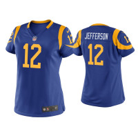 Men Los Angeles Rams #12 Van Jefferson Royal 2020 NFL Draft Game Jersey