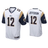 Men Los Angeles Rams #12 Van Jefferson White 2020 NFL Draft Game Jersey