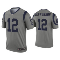 Men Los Angeles Rams #12 Van Jefferson Gray Inverted Legend Jersey