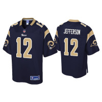 Men Los Angeles Rams #12 Van Jefferson Navy Pro Line Jersey