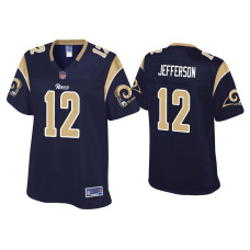 Women Los Angeles Rams #12 Van Jefferson Navy Pro Line Jersey