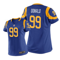 Women Los Angeles Rams #99 Royal Aaron Donald Nike Game Jersey