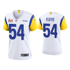 Women Los Angeles Rams #54 Leonard Floyd Super Bowl LVI Champions White Game Jersey