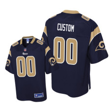 Youth Los Angeles Rams #00 Navy Custom Pro Line Jersey