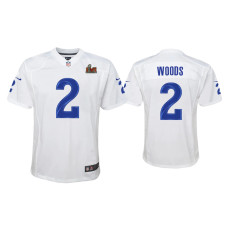 Youth Los Angeles Rams #2 Robert Woods Super Bowl LVI White Game Fashion Jersey